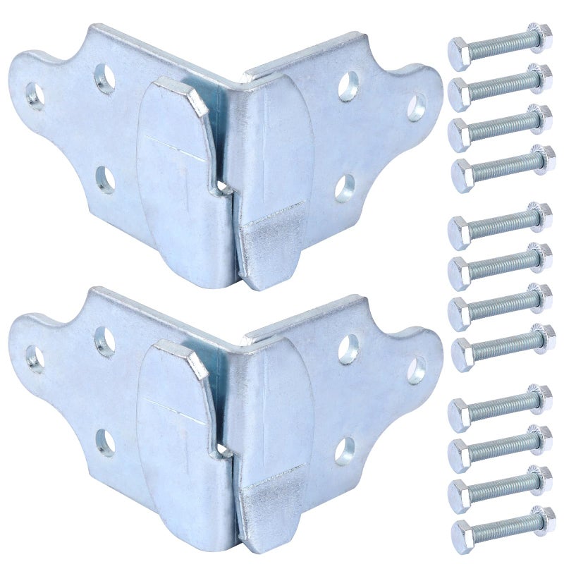 GDW Trailer Side rail Corner Connectors Trailer Wood Sides Latch Rack - with Screws 2 Sets (4 pcs) - Image 1
